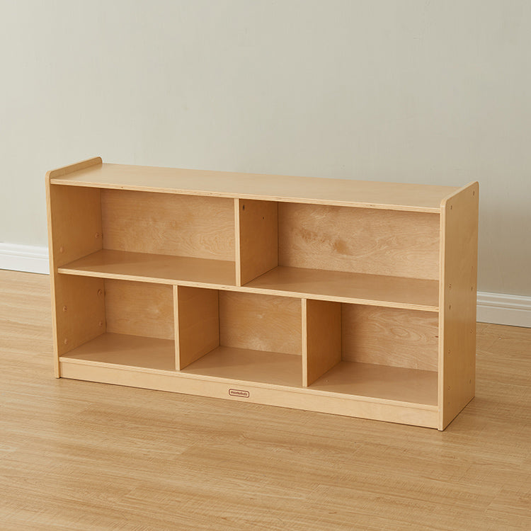 620H x 1200L 5-Compartment Shelving Unit - Wooden Back