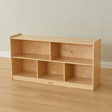 620H x 1200L 5-Compartment Shelving Unit - Wooden Back