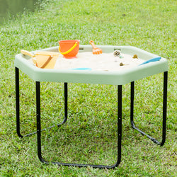 Hexagonal Tuff Tray - Sage Coloured with Adjustable Height Stand