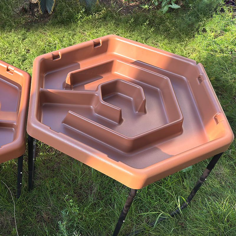 Hexagonal Tuff Tray - Maze with Adjustable Height Stand