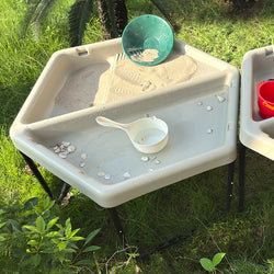 Hexagonal Tuff Tray - 2 Compartments with Adjustable Height Stand