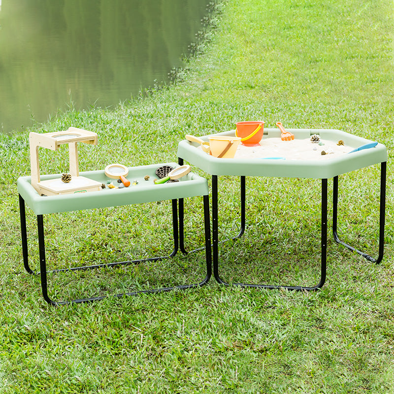 Rectangular Tuff Tray - Sage Coloured with Adjustable Height Stand