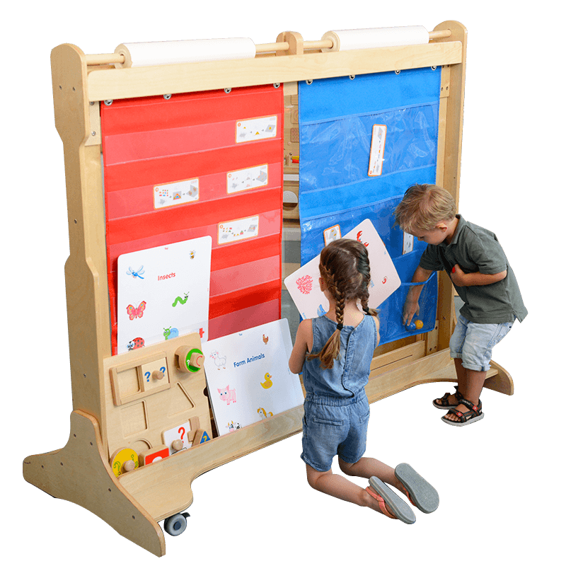 Tabletop Pocket Chart with 20x Whiteboard Cards Self Standing Flashcard  Holder Double Sided for Children Learning Supplie - AliExpress