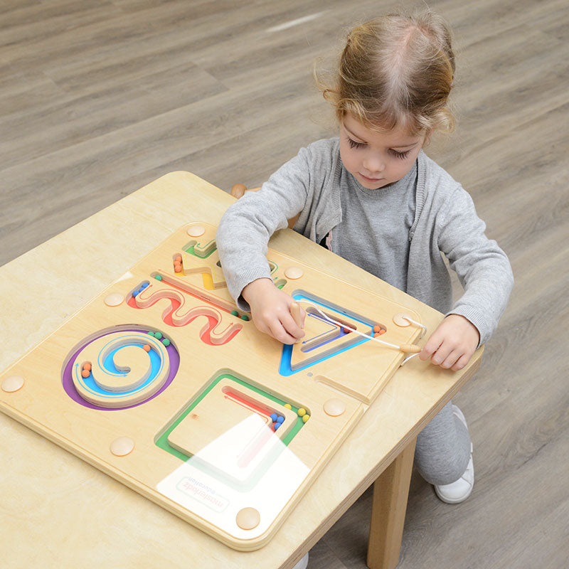 Magnetic Sliding Maze in Lines and Shapes