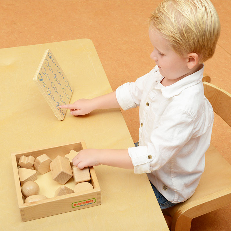 Tactile training shape teaching set (tray included)