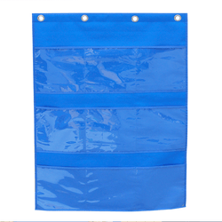A4-Sized Pocket Chart and Velcro Attaching Fabric Surface Double-Sided Hanger Cloth