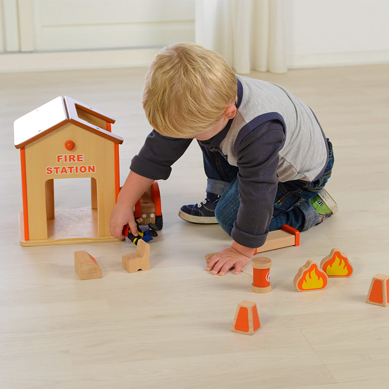 Fire Station Mini Play Set Pretend Play Developmental Toys