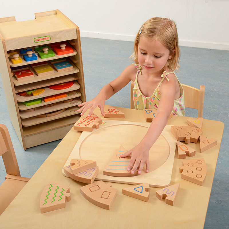 Tactile and visual matching blocks