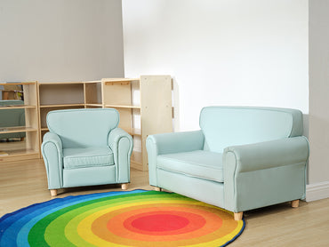 ALEXA Armrest Sofa Series (Baby Blue) - 1 Seater